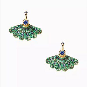 Kate Spade - Full Plume Peacock Ear Jackets